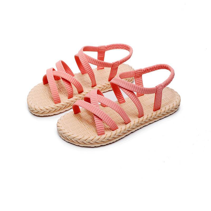 New Sandals Women's Imitation Straw Travel Beach - MYLUXURY LANE ENTERPRISE
