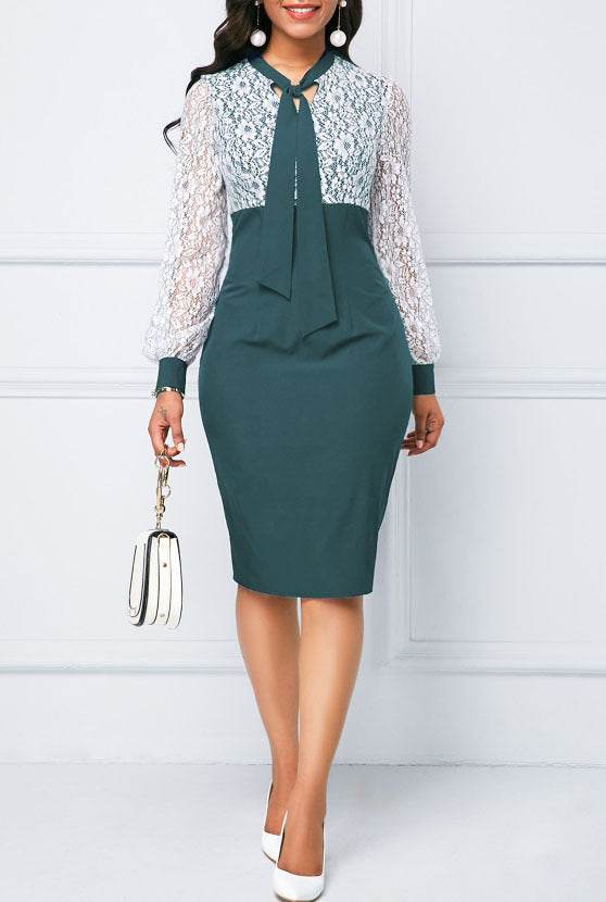Lace office elegant dress - MYLUXURY LANE ENTERPRISE