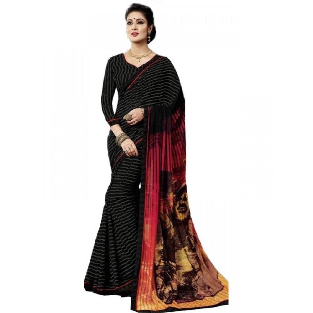Generic Womens Georgette Digital Printed Saree (Multi, 6.25 Mtr) - MYLUXURY LANE ENTERPRISE