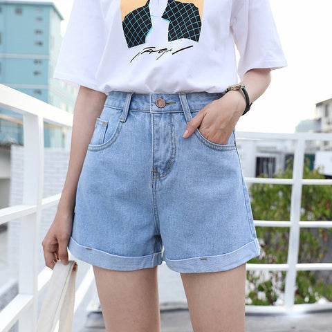 High Waisted Smoked Gray Denim Shorts For Women - MYLUXURY LANE ENTERPRISE