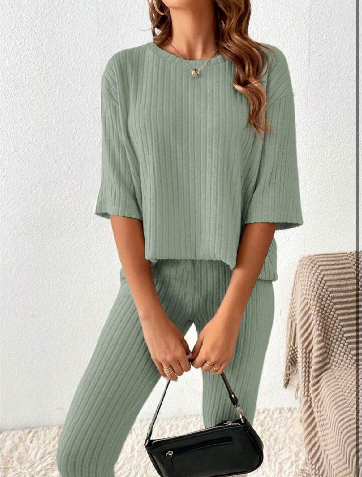 Women's Loose Casual Trousers Solid Color Fashion Homewear Suit - MYLUXURY LANE ENTERPRISE