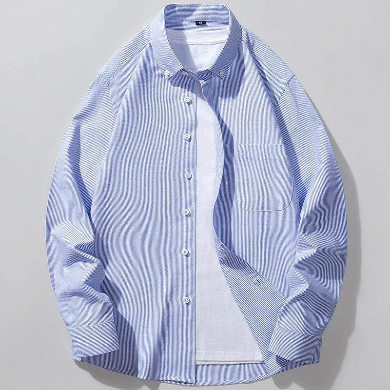 Men's Oxford Long-sleeved Shirt - MYLUXURY LANE ENTERPRISE