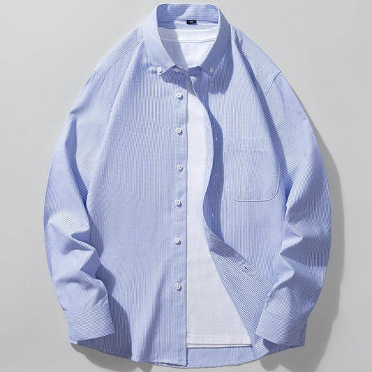 Men's Oxford Long-sleeved Shirt - MYLUXURY LANE ENTERPRISE