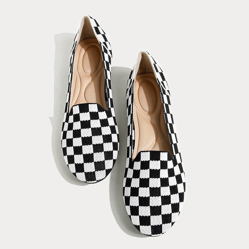 Pumps Round Head Woven Shallow Mouth Flying Woven Women's Flat Bottom - MYLUXURY LANE ENTERPRISE