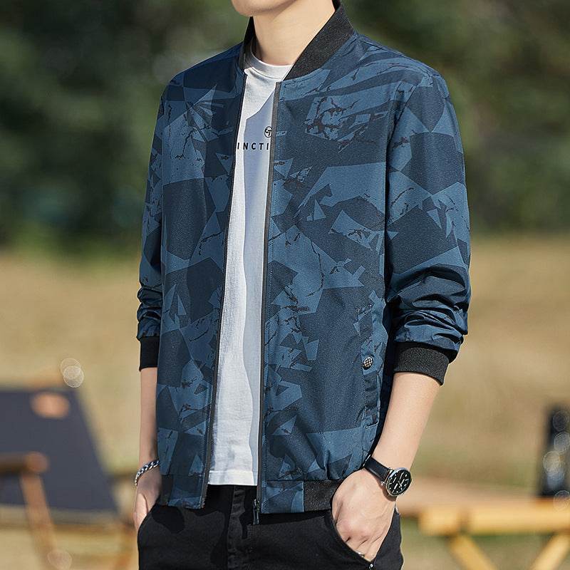 Men's Jacket Stand Collar Casual Baseball Uniform Thin Camouflage Jacket - MYLUXURY LANE ENTERPRISE