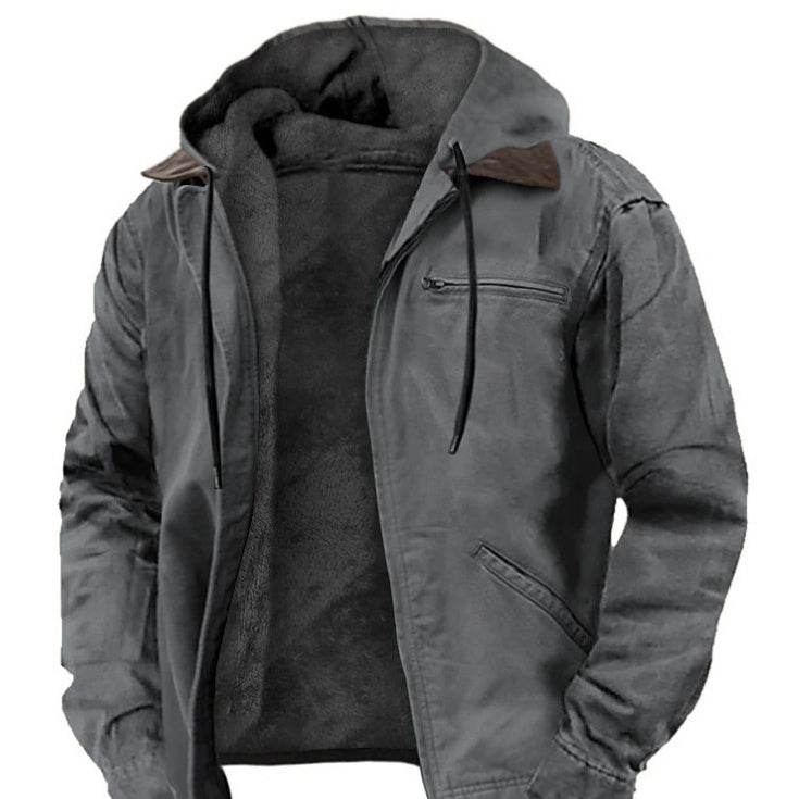 Multi-Color Digital Printing Hooded Sweater Brown Lining Cotton-padded Jacket - MYLUXURY LANE ENTERPRISE