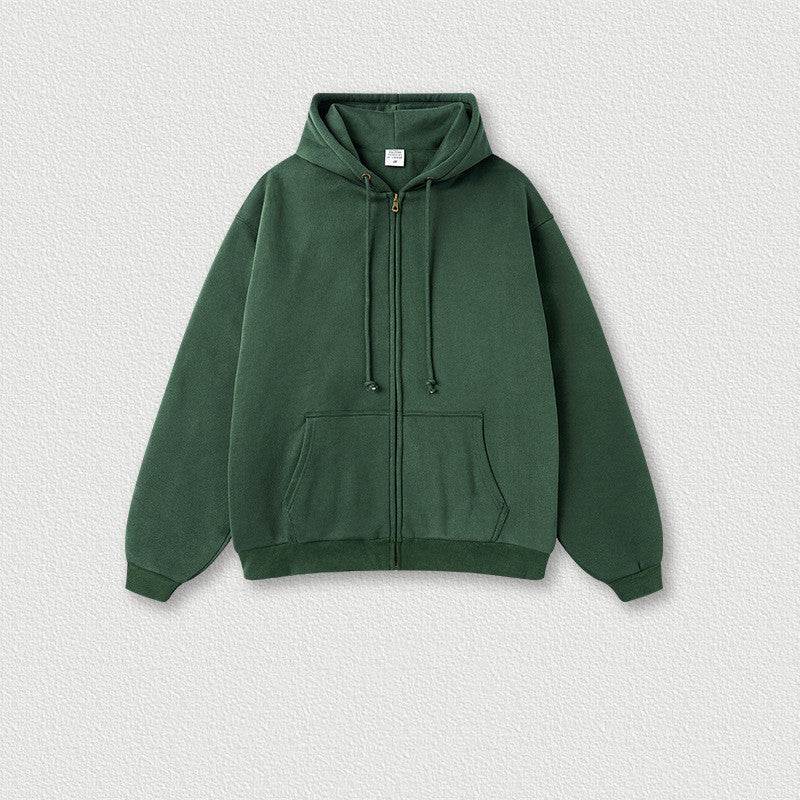 Men's Fashion Solid Color Zipper Sweater Jacket - MYLUXURY LANE ENTERPRISE