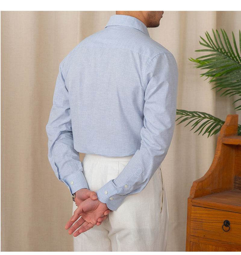 Men's Casual Breathable Cotton And Linen Shirt - MYLUXURY LANE ENTERPRISE