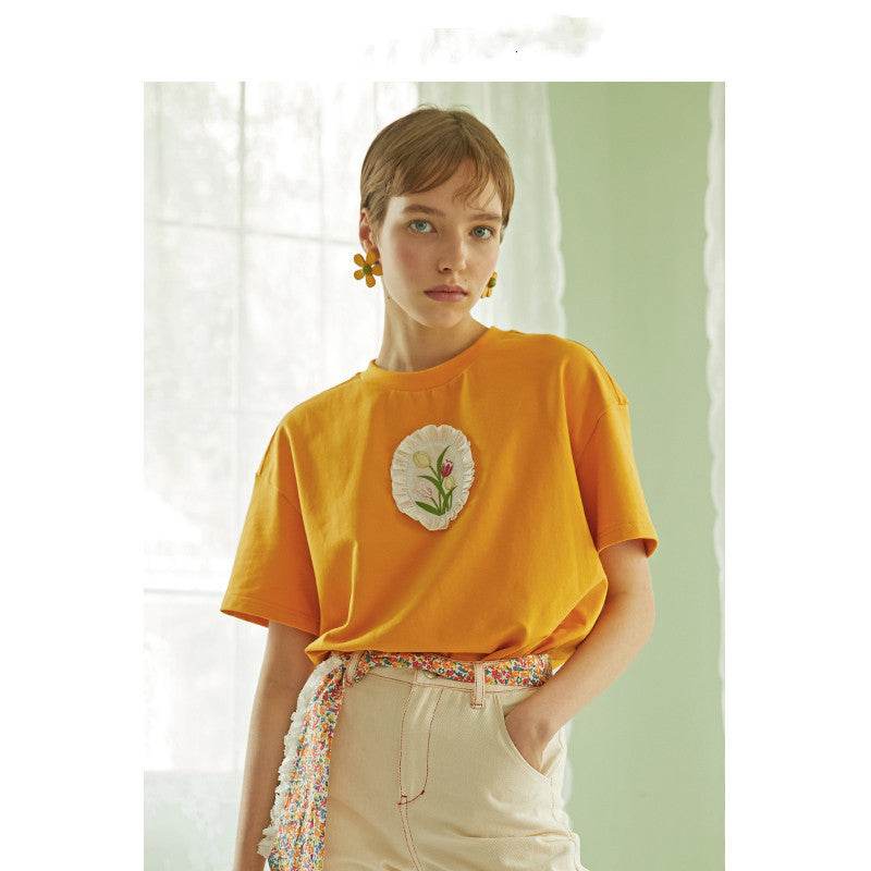 BLUE niche design T-shirt - MYLUXURY LANE ENTERPRISE