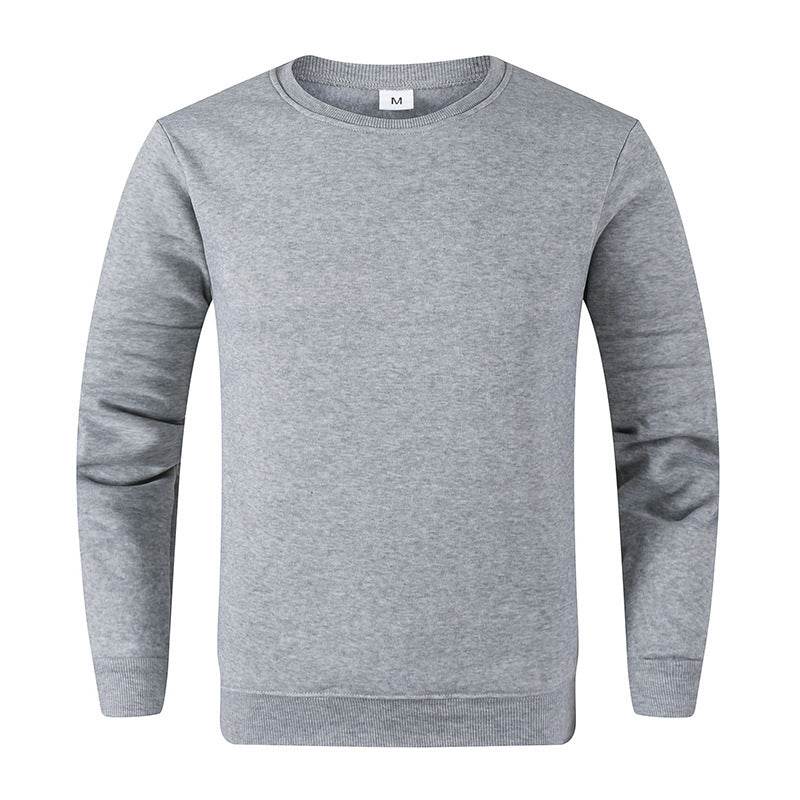 Men's Fashionable Round Neck Long Sleeve Fleece Sweatshirt - MYLUXURY LANE ENTERPRISE