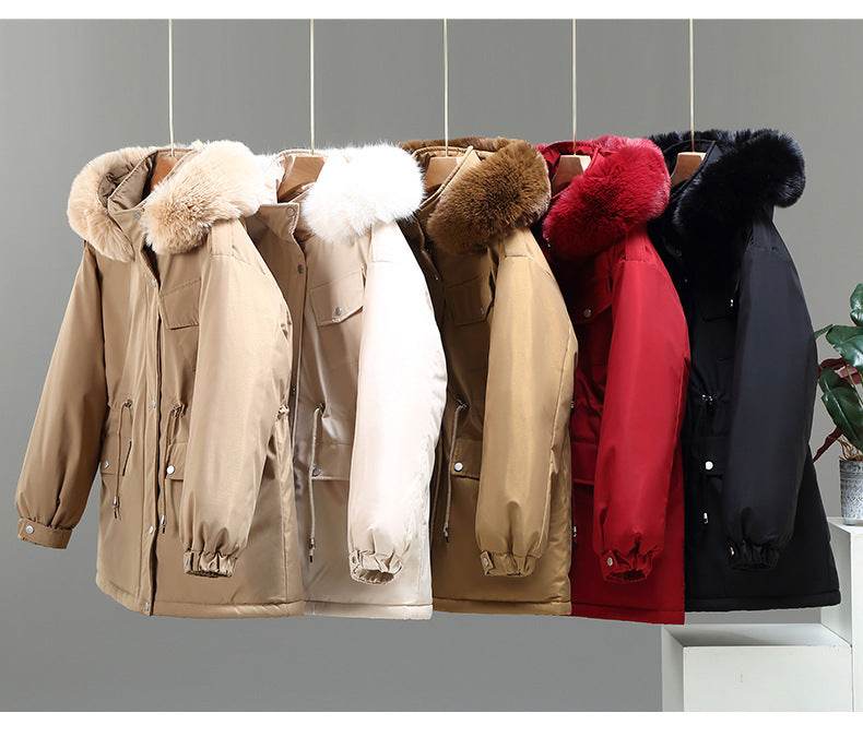 Women's Clothing Slimming Thickened Mid-length Down Cotton Jacket Coat - MYLUXURY LANE ENTERPRISE