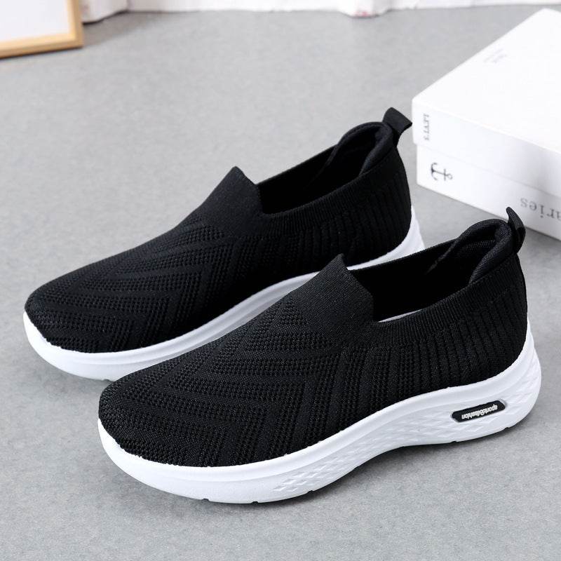 Casual Mesh Shoes Sock Slip On Flat Shoes For Women Sneakers Casual Soft Sole Walking Sports Shoe - MYLUXURY LANE ENTERPRISE