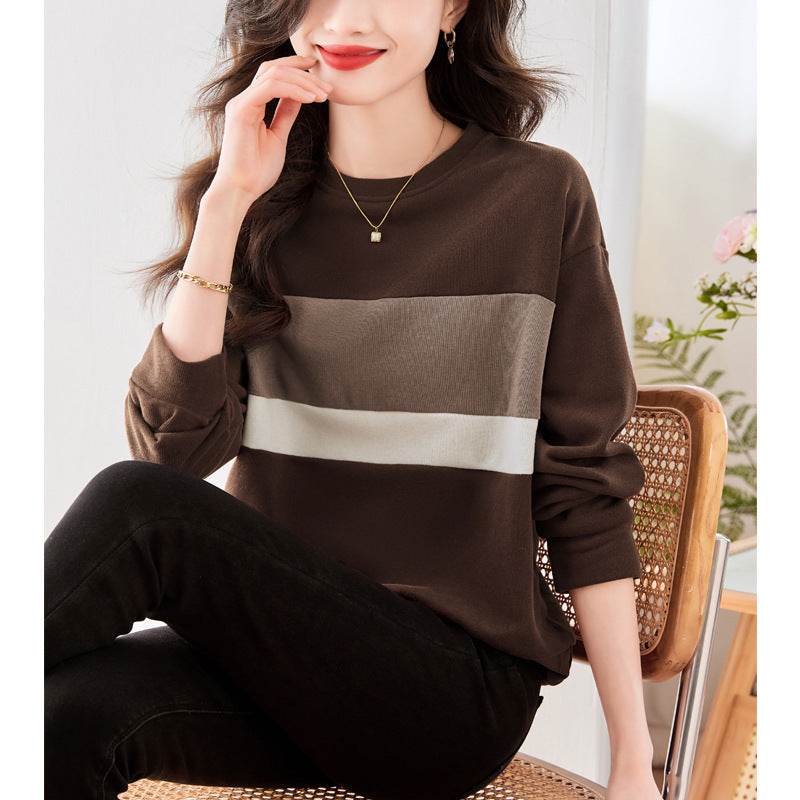 Fashionable All-matching Simple Daily Casual Sweatshirt Women - MYLUXURY LANE ENTERPRISE