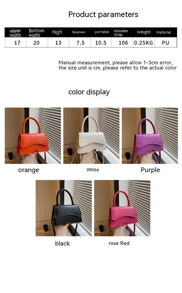 Fashion Messenger Bag Simple Solid Color Tote - MYLUXURY LANE ENTERPRISE