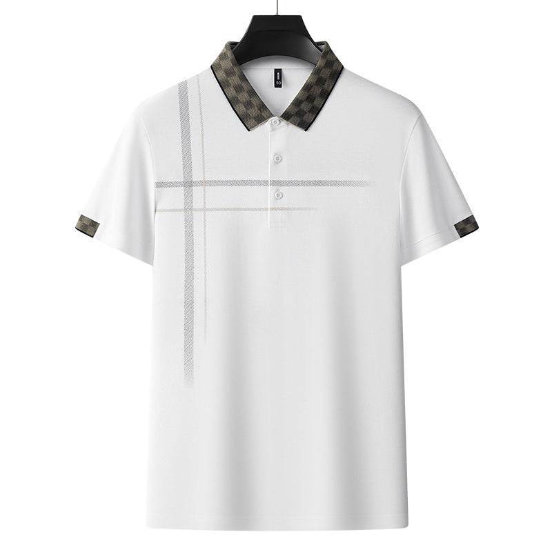 Lapel Embroidery Short Sleeve Casual Men's Business Polo Shirt - MYLUXURY LANE ENTERPRISE