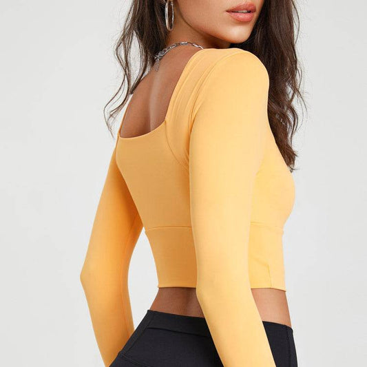 Long Sleeve Women's Quick-drying Slim Fit Running Training Sports Workout Clothes Top - MYLUXURY LANE ENTERPRISE