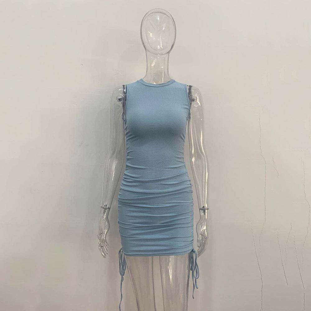 Fashionable And Simple Slim Bag Hip Vest Dress - MYLUXURY LANE ENTERPRISE