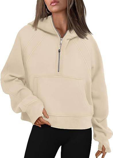 Zipper Hoodies Sweatshirts With Pocket Loose Sport Tops Long Sleeve Pullover Sweaters Winter Fall Outfits Women Clothing - MYLUXURY LANE ENTERPRISE