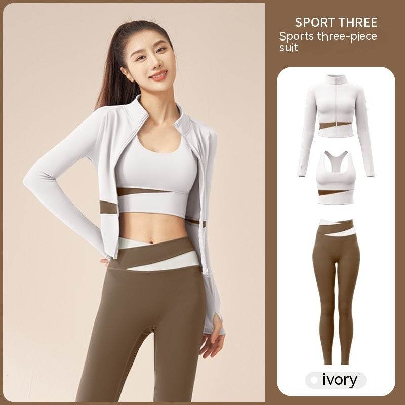Women's Jacket Trousers Bra Yoga Workout Clothes - MYLUXURY LANE ENTERPRISE