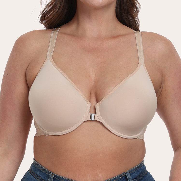 Thin Cup With Steel Ring Front Closure Bra Underwear - MYLUXURY LANE ENTERPRISE