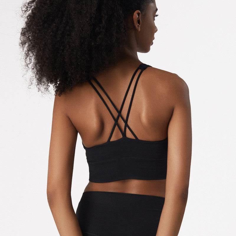 Cross Back Sports Push Up Shape Yoga Bra - MYLUXURY LANE ENTERPRISE