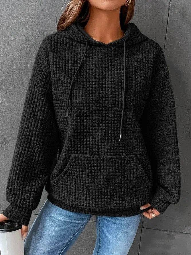 Women's Loose Casual Solid Color Long-sleeved Sweater - MYLUXURY LANE ENTERPRISE