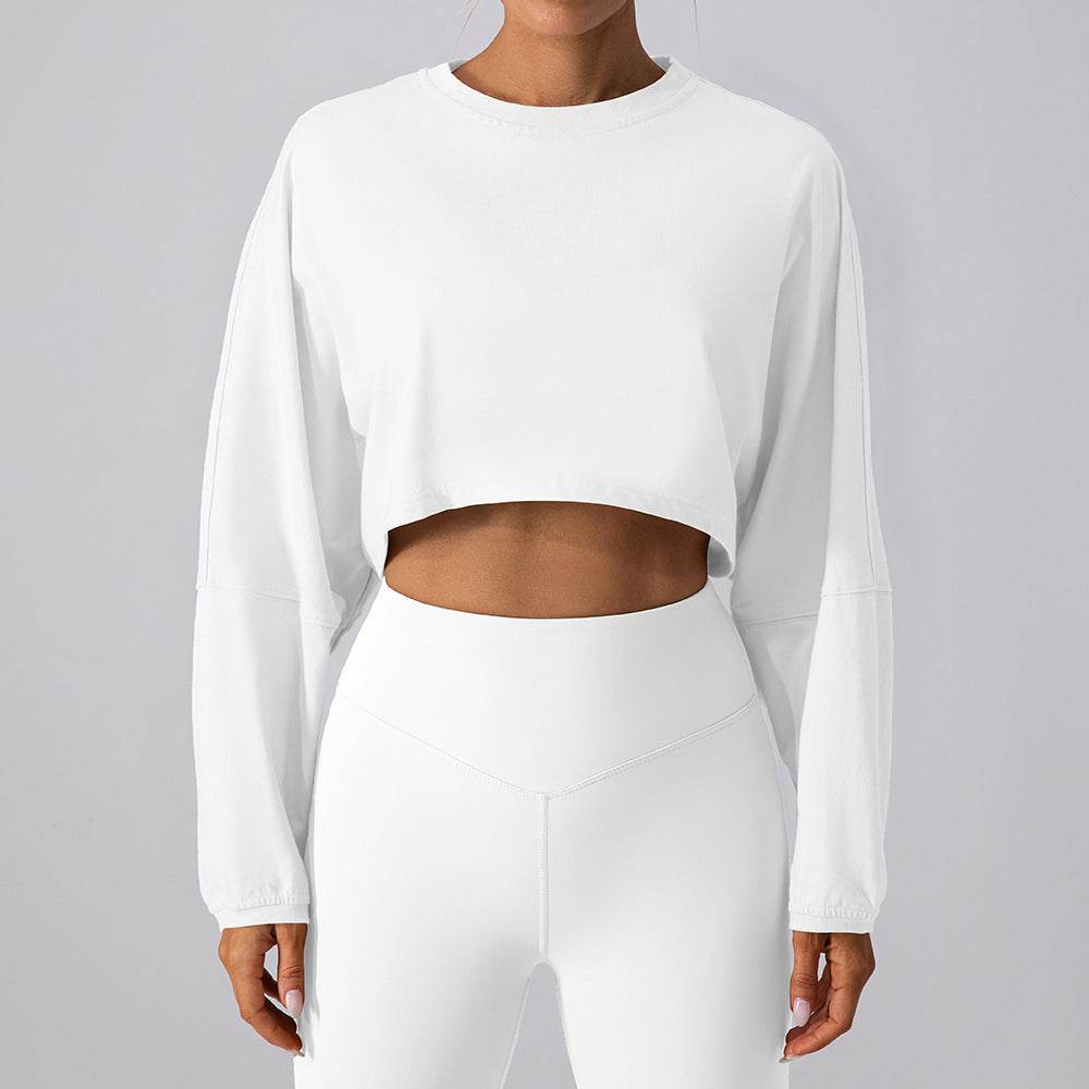 Women's Short Sports Round Neck Sweater T-shirt - MYLUXURY LANE ENTERPRISE