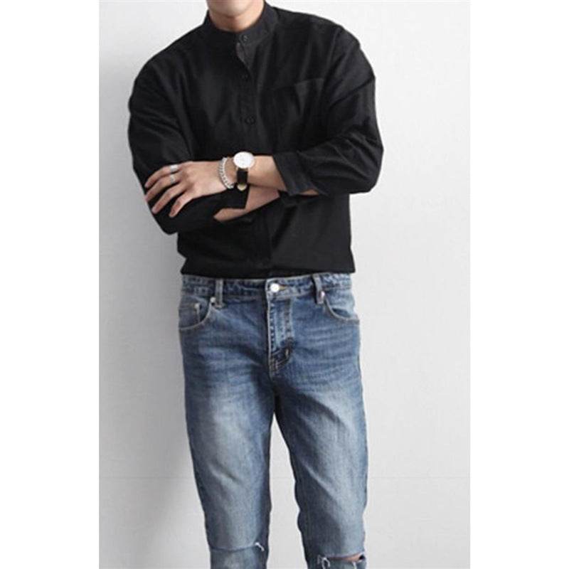 Design Ins Feeling Distressed Clothes Linen Feeling Japanese Style Shirt - MYLUXURY LANE ENTERPRISE