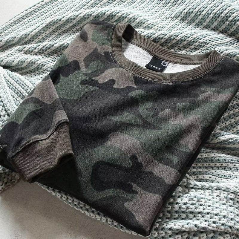 Camouflage Printed Loose Leisure Sports Long-sleeved Men's Sweater - MYLUXURY LANE ENTERPRISE