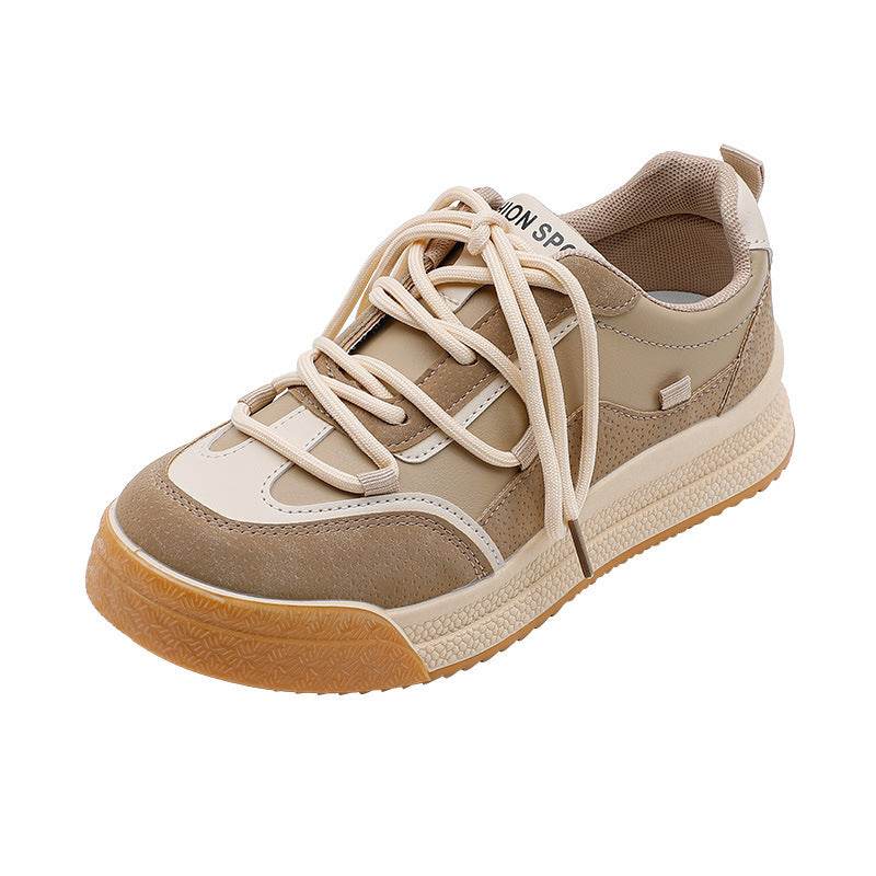 Womens Casual Sneakers Back To Milk Tea Tone Thick Sole Shoes - MYLUXURY LANE ENTERPRISE