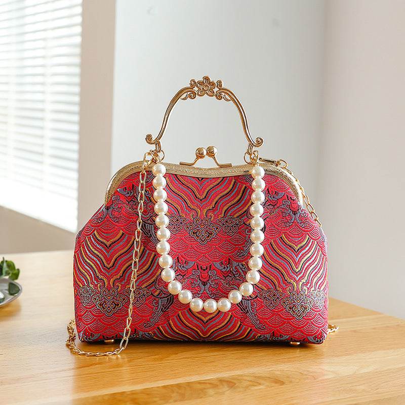 Women's Large-capacity Lace Clip Shoulder Handbag - MYLUXURY LANE ENTERPRISE