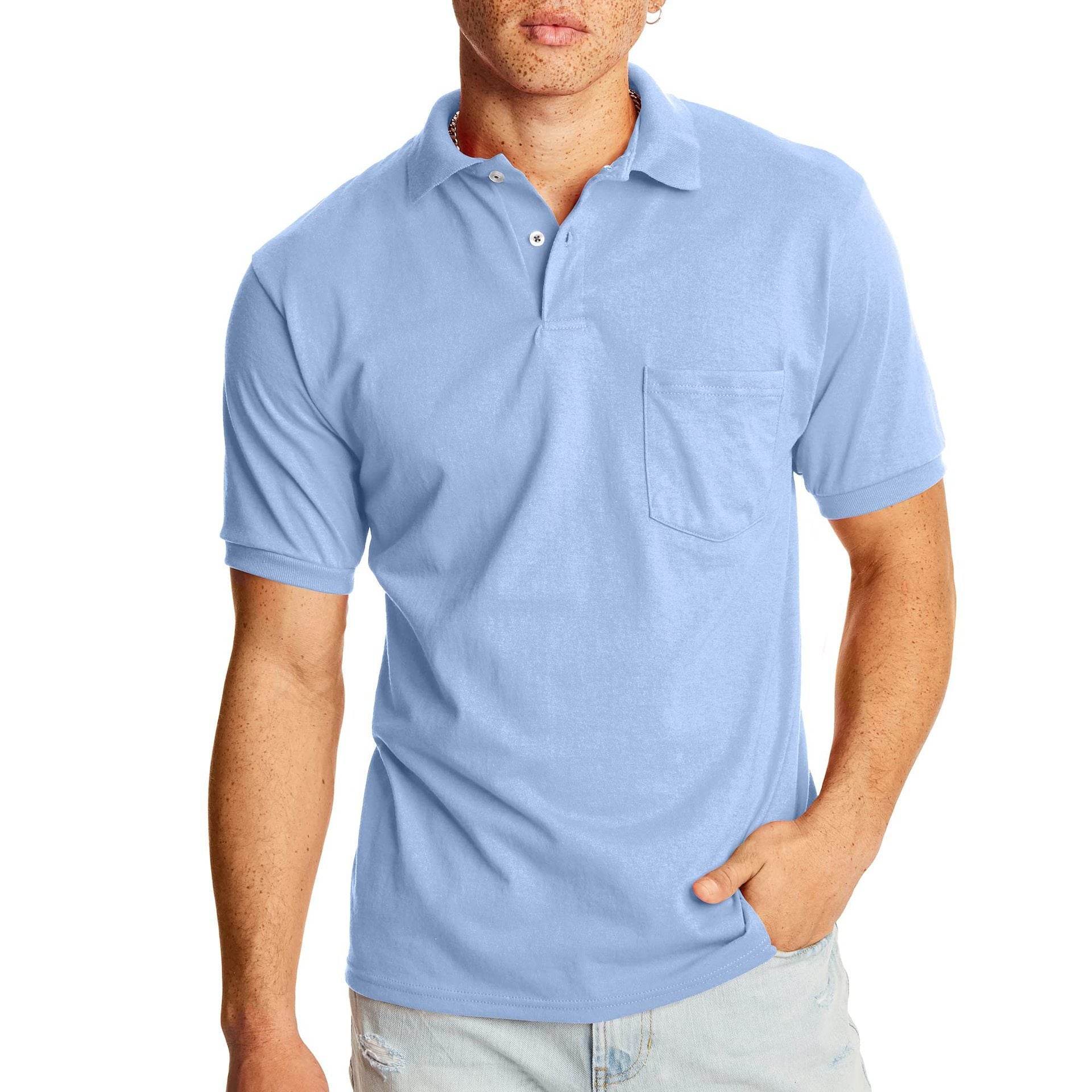 Men's Business Casual Solid Color Pocket Polo Shirt Short Sleeve Plus Size T-shirt - MYLUXURY LANE ENTERPRISE