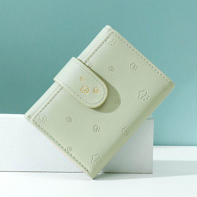Fashion Small Paw Print Wallets Women Soft PU Leather Card Holder Purses - MYLUXURY LANE ENTERPRISE