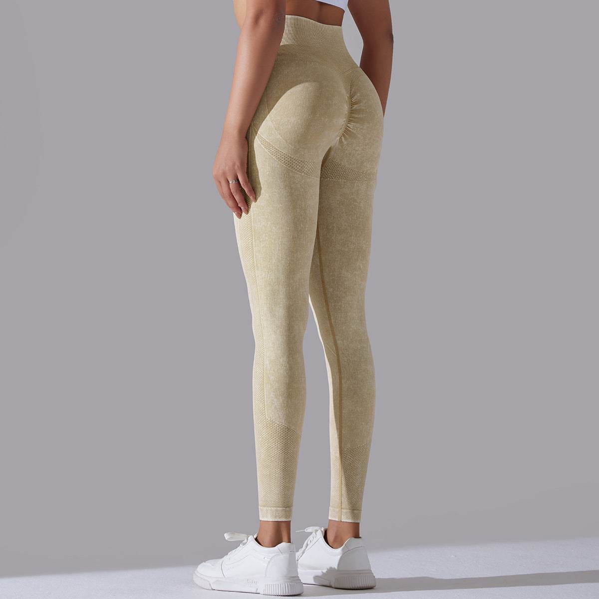 Knitted Seamless Yoga Pants Running Sports Fitness High Waist Butt Lifting Leggings Womens Clothing - MYLUXURY LANE ENTERPRISE