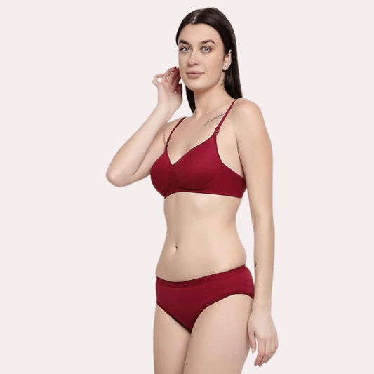 Lightly Padded Bra & Soft Cotton Panty Set - MYLUXURY LANE ENTERPRISE