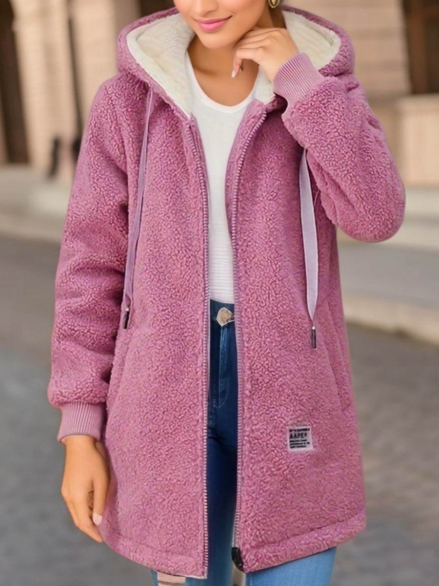 Fleece-lined Mid-length Cashmere Hoodie - MYLUXURY LANE ENTERPRISE