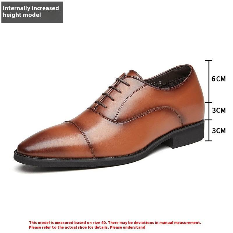 New Height Increasing Insole Business Formal Wear Soft Bottom Oxford Shoes - MYLUXURY LANE ENTERPRISE