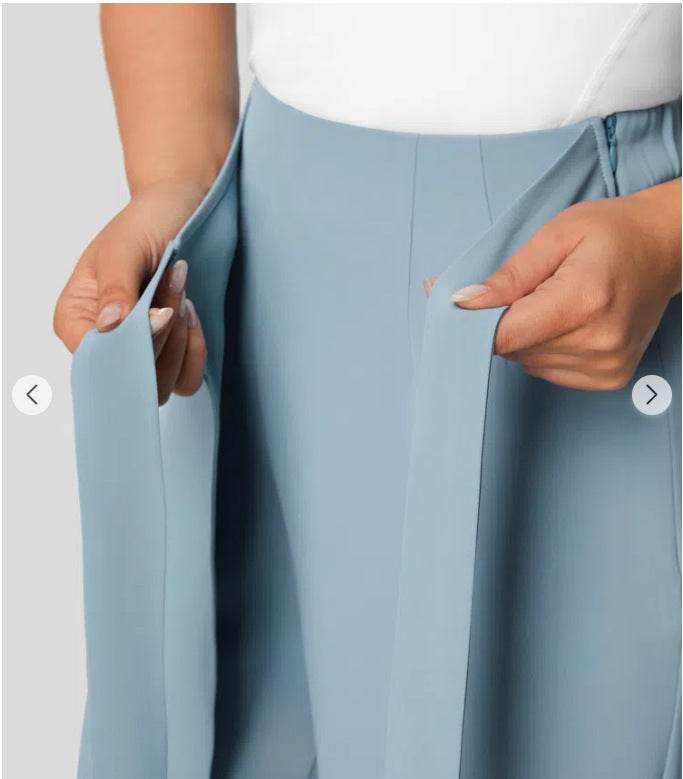 Women's High Waist Tie Side Invisible Zipper Wide Leg Pants - MYLUXURY LANE ENTERPRISE