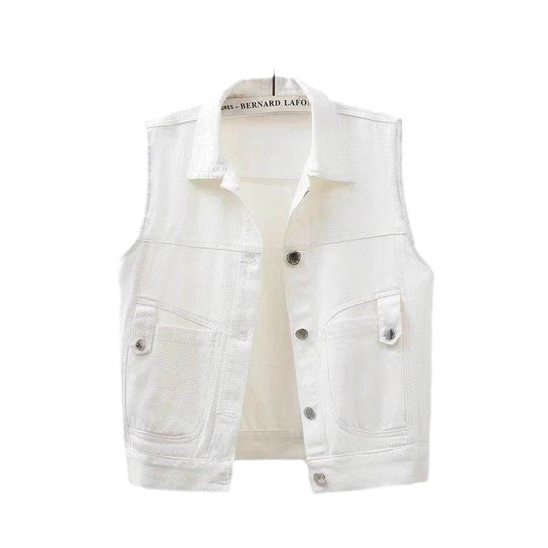Women's Color Denim Waistcoat Vest Short - MYLUXURY LANE ENTERPRISE