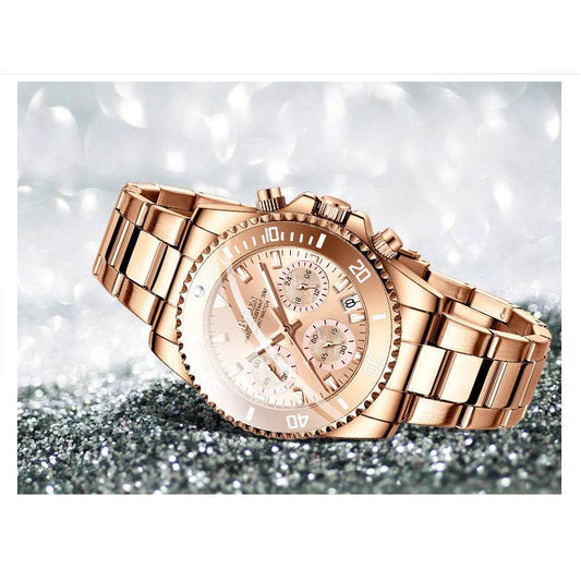 Ladies Fashion Multifunctional Quartz Waterproof Business Watch - MYLUXURY LANE ENTERPRISE