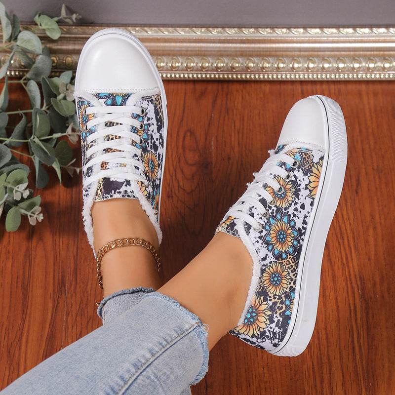 Versatile Flat Bottomed Student Lace Up Canvas Shoes - MYLUXURY LANE ENTERPRISE