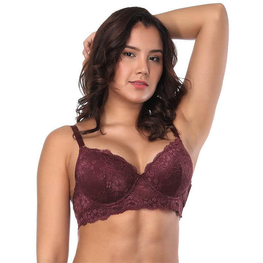 Plus Size Thin Mould Cup Underwire Lace Bra - MYLUXURY LANE ENTERPRISE