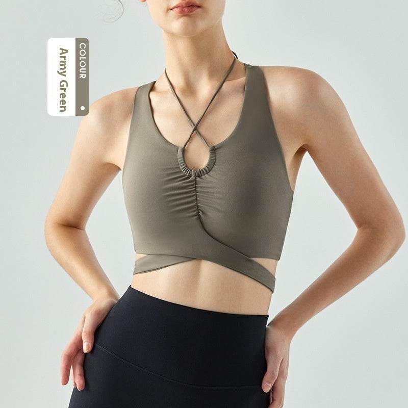 Women's Stylish Water Drop Collar Semi-fixed Cup Chest Pad Vest - MYLUXURY LANE ENTERPRISE