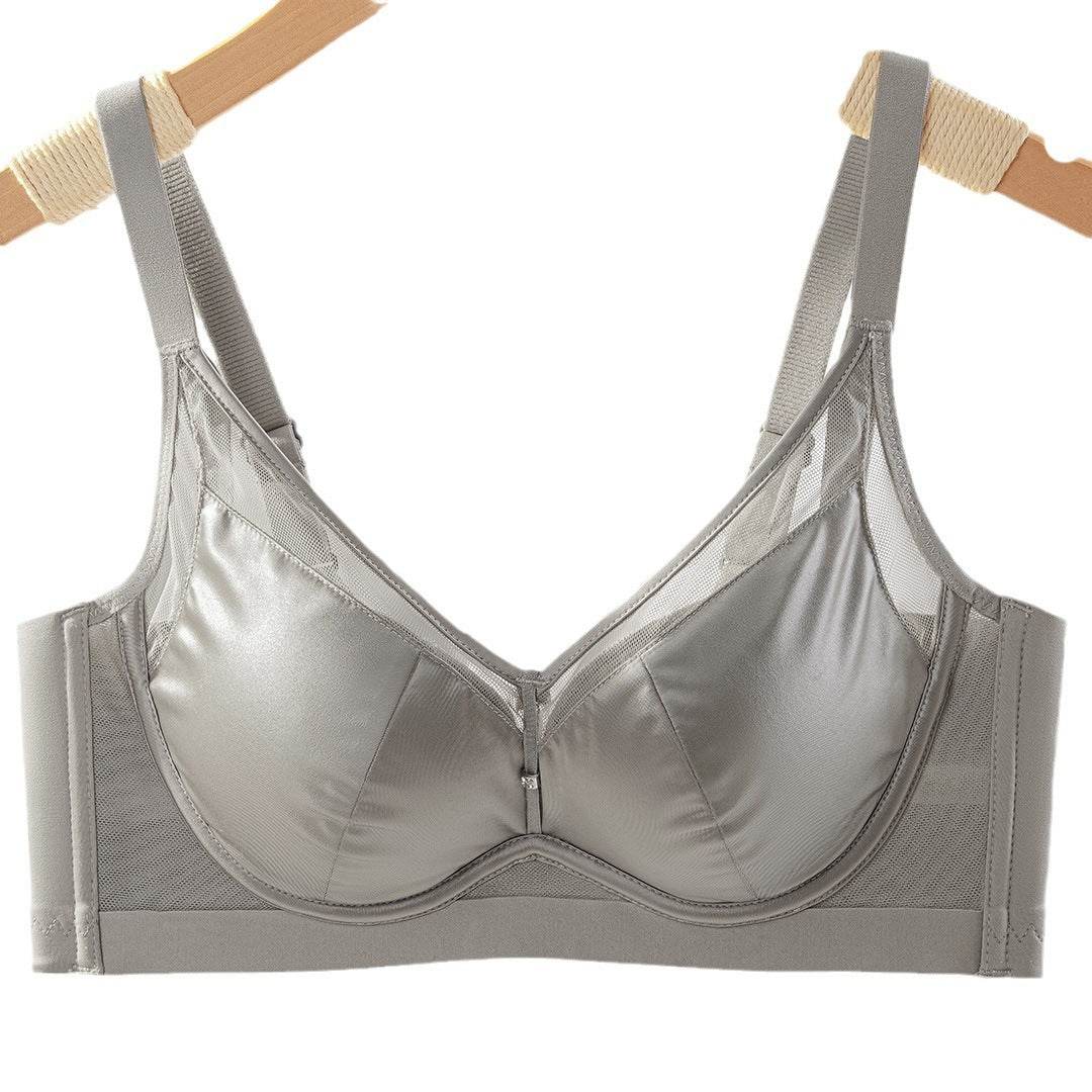 Satin Mesh Bra Medium-weight Cup Wireless Backless Bra - MYLUXURY LANE ENTERPRISE