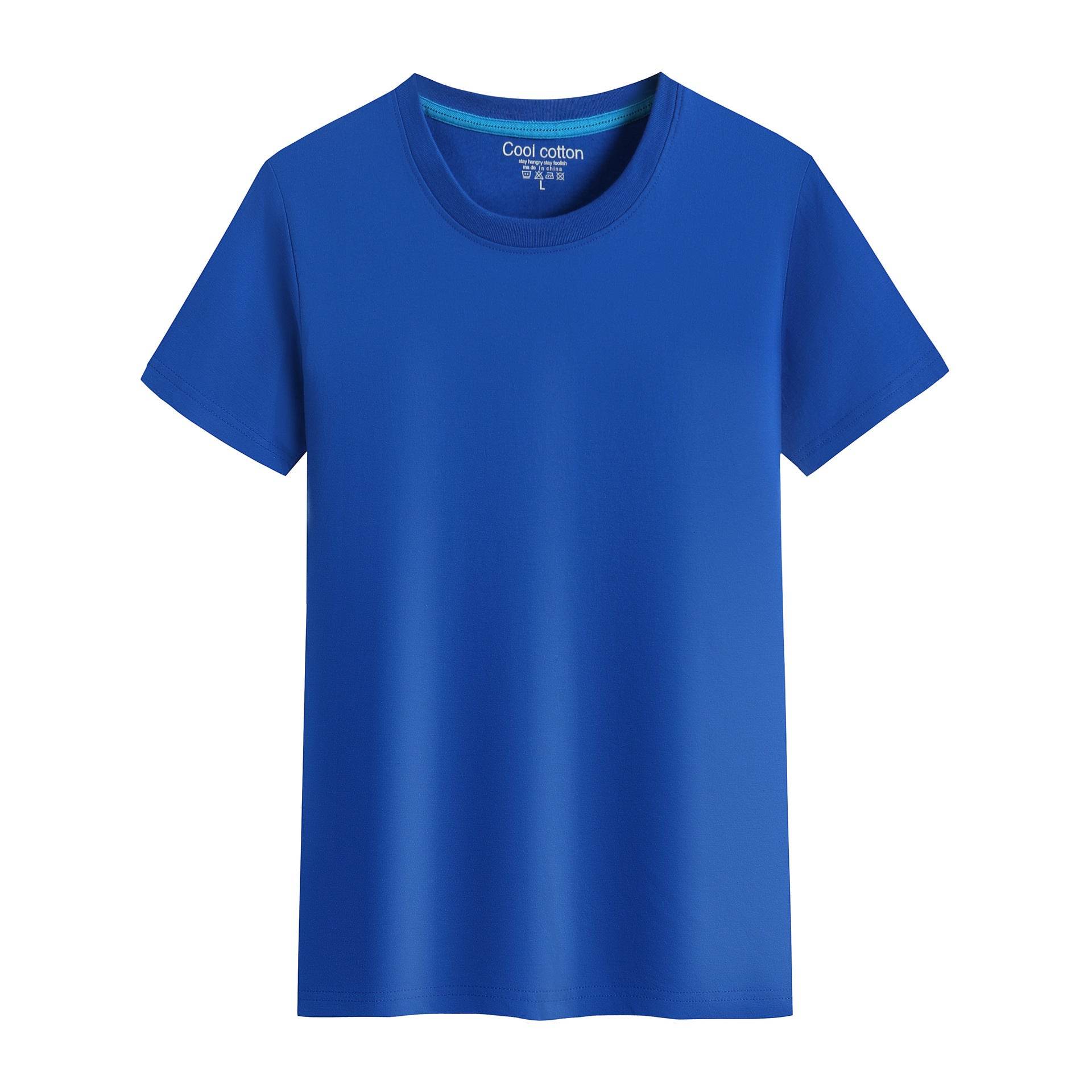 Cotton Blank With No Printed Patterns Round Neck Short T-shirt - MYLUXURY LANE ENTERPRISE
