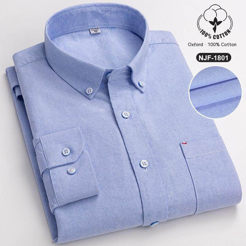 Casual Oxford Men's Full Cotton Shirt - MYLUXURY LANE ENTERPRISE