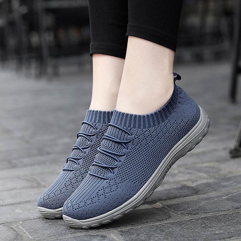 Ladies Flying Woven Mesh Shoes Plus Size Casual Sneakers - MYLUXURY LANE ENTERPRISE