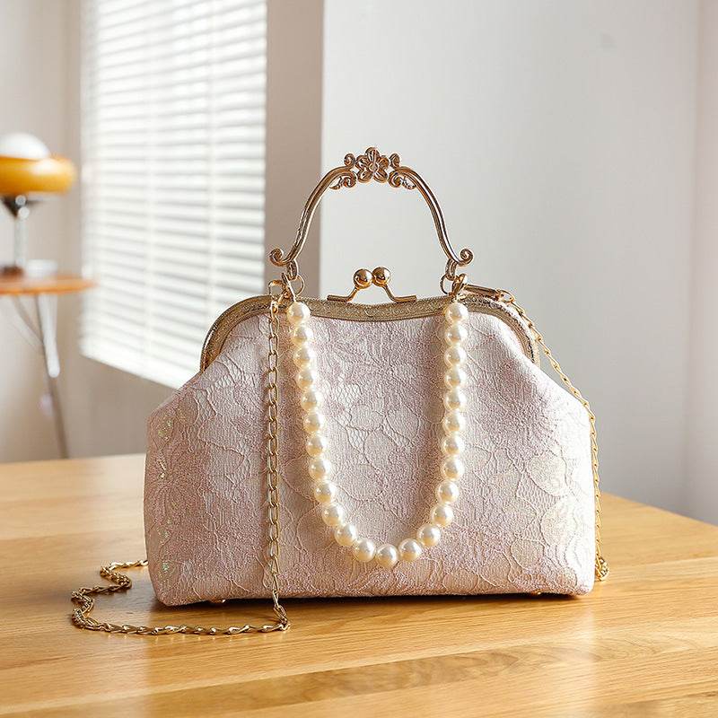 Women's Large-capacity Lace Clip Shoulder Handbag - MYLUXURY LANE ENTERPRISE