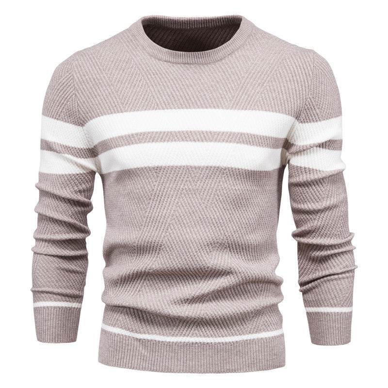 Fashion Casual Striped Men's Sweater - MYLUXURY LANE ENTERPRISE