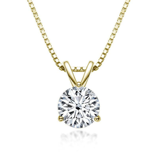 Genuine Three-claw Moissanite Pendant D Color - MYLUXURY LANE ENTERPRISE